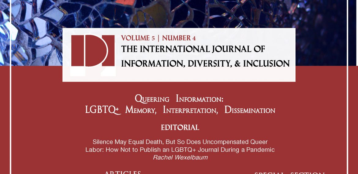 New CDHR publication | Renee Dixson in the International Journal of Information, Diversity and Inclusion